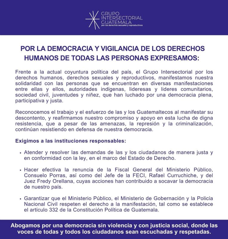 COMUNICADO POR LOS DERECHOS HUMANOS EN GUATEMALA